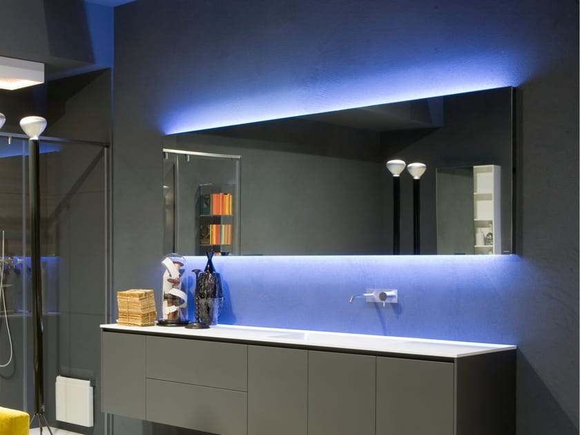 Прямоугольное зеркало со встроенным настенным освещением Antoniolupi FLASH50-75 ARCH-00124534