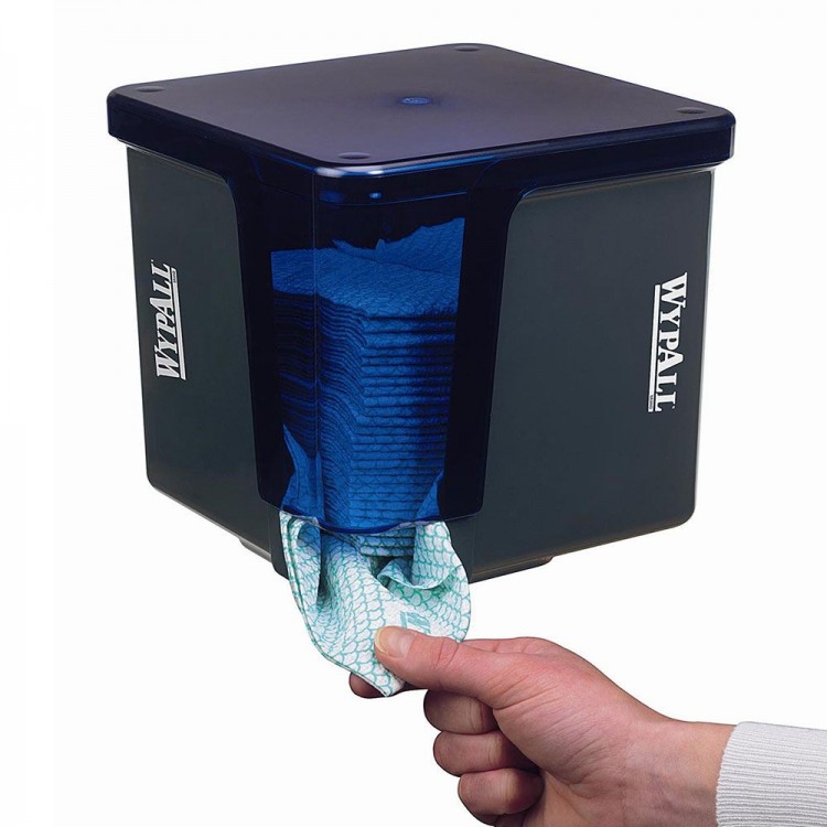 7969 Kimberly Clark Диспенсер для протирочных салфеток WypAll сложенных в четверо черный Kimberly Clark Professional 7969 черный  - Вид №2