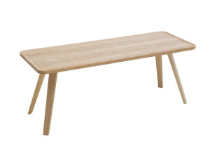 Прямоугольный низкий журнальный столик из массива дерева