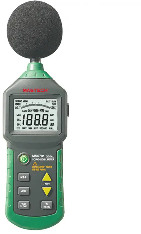 90479522 Измеритель уровня шума Mastech MS6701 30-130 дБ STLM-0839289