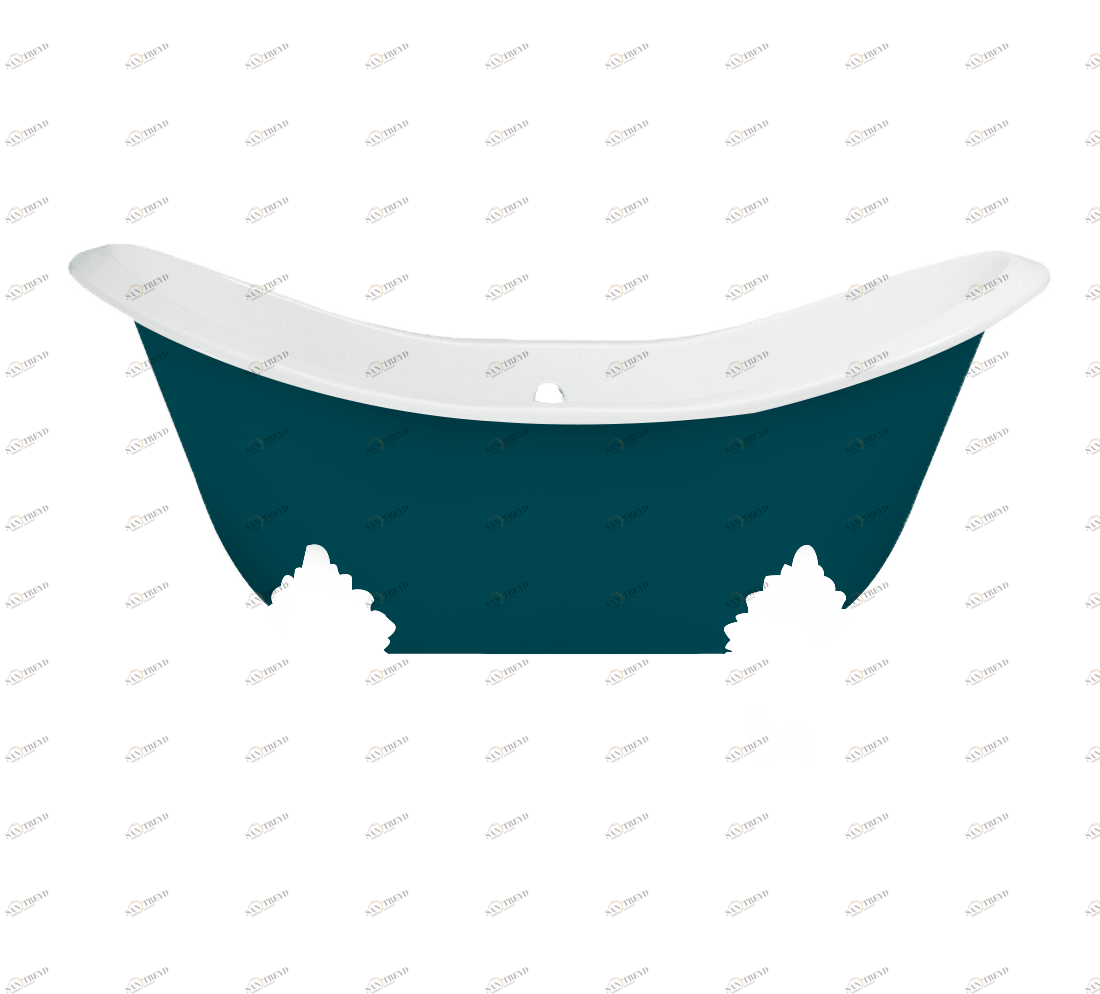 Gentry Home Bexley Cast iron bathtubs with feet Ral 5009 GH100406 