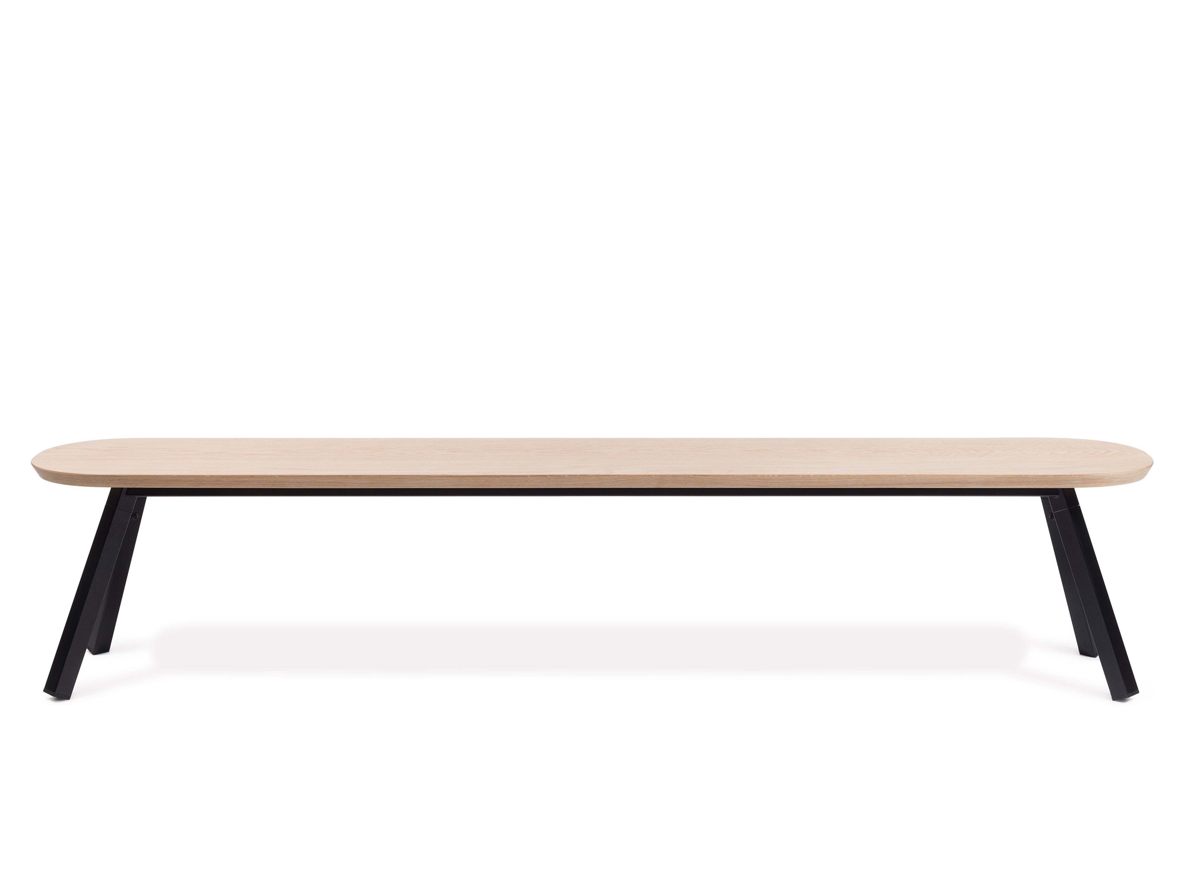 Дубовая скамья с окрашенной стальной основой RS Barcelona YOU AND ME ARCH-00051992 - Вид №17