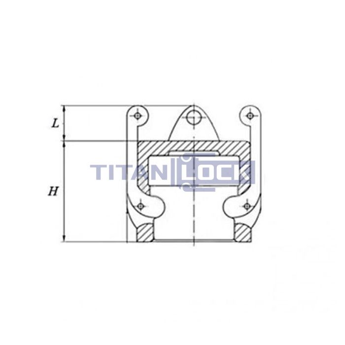 Камлок алюминиевый тип DC серия "EcoLine", заглушка для ниппеля 3", TL300DCAL-EL TITAN LOCK  - Вид №1