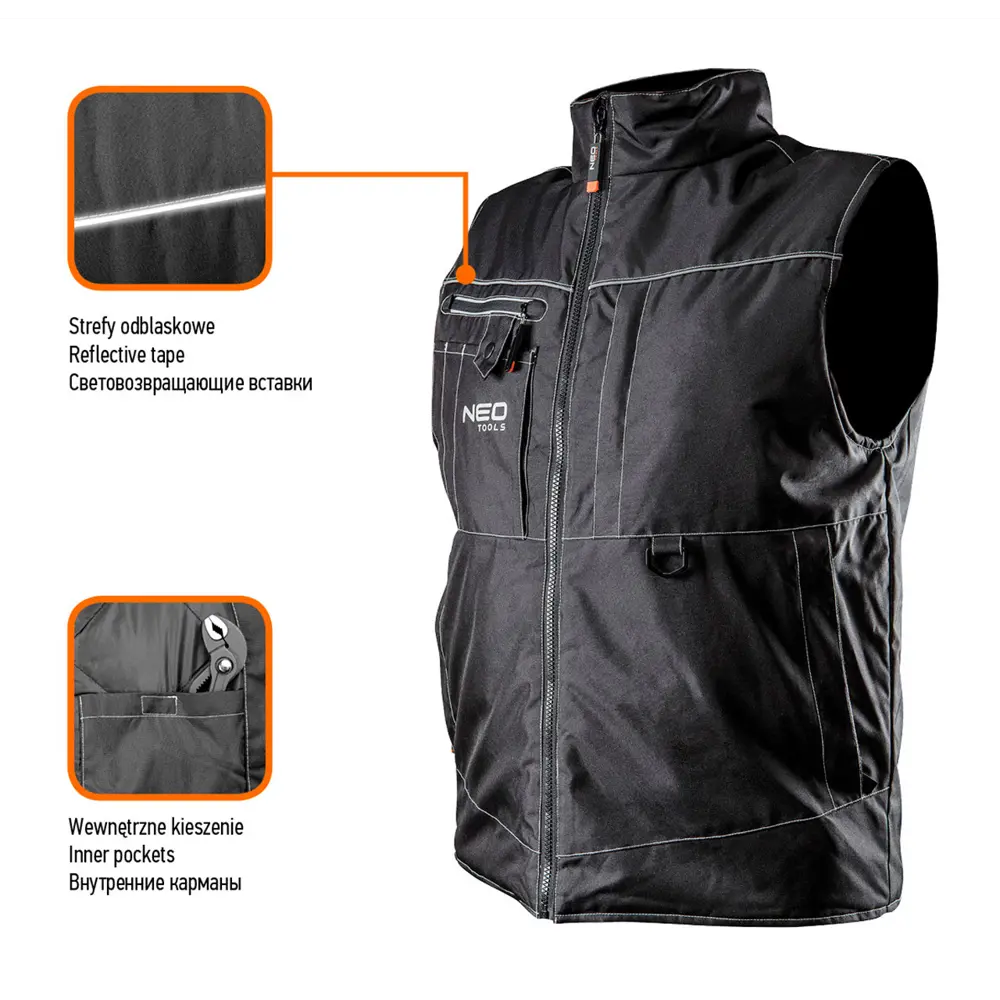Жилет рабочий утепленный Neo Oxford цвет черный размер S/48 рост 164-170 см 82775385 STLM-2146096 Neò - Вид №1