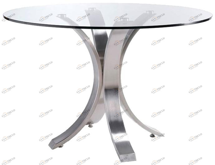 Angel Cerdá Круглый обеденный стол из стали и стекла Urban deco 1002 Angel Cerda