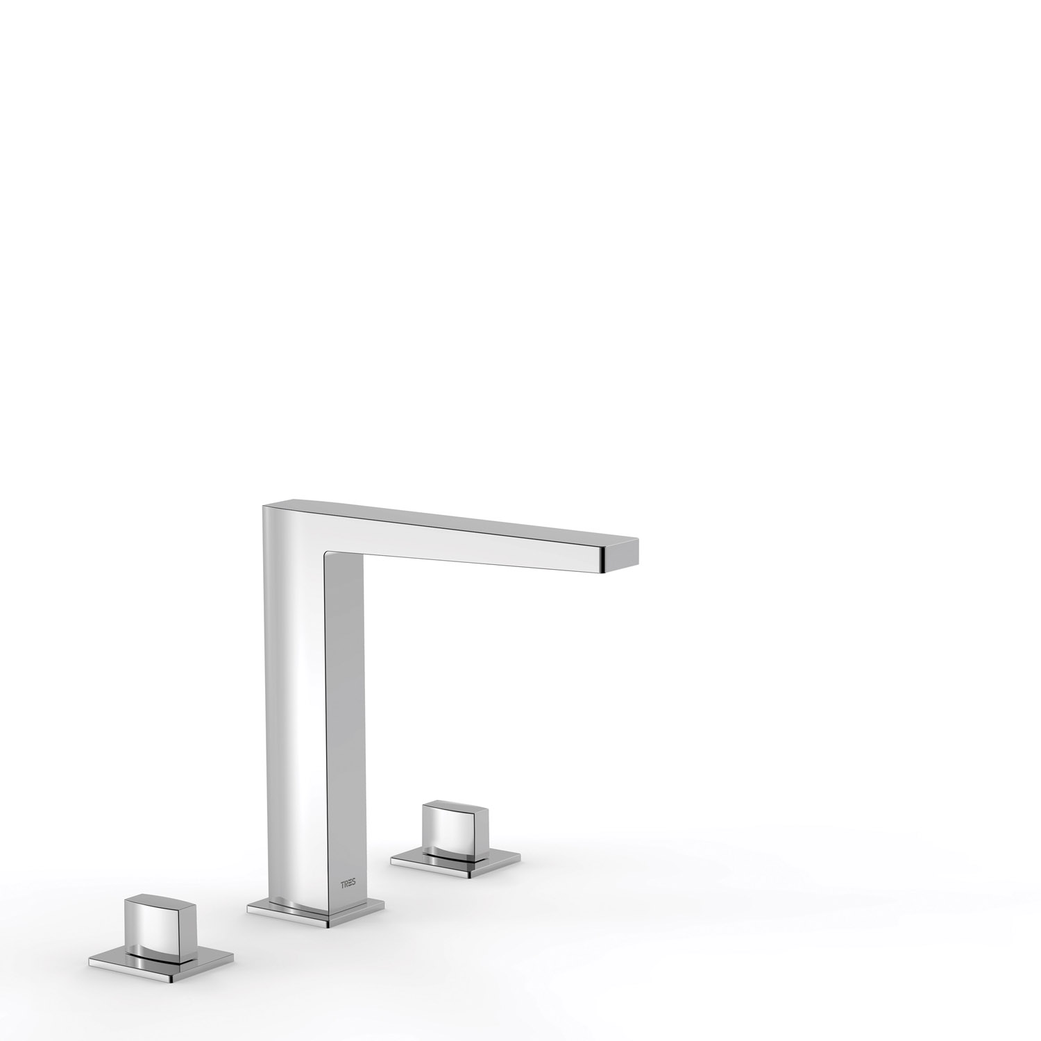 ТОНКИЙ бортиковый смеситель для умывальника с 3 отверстиями-20210501 TRES 