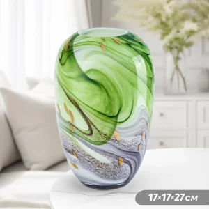 91580864 Ваза Elan gallery стеклянная зелено-фиолетовая 27 см STLM-1416116