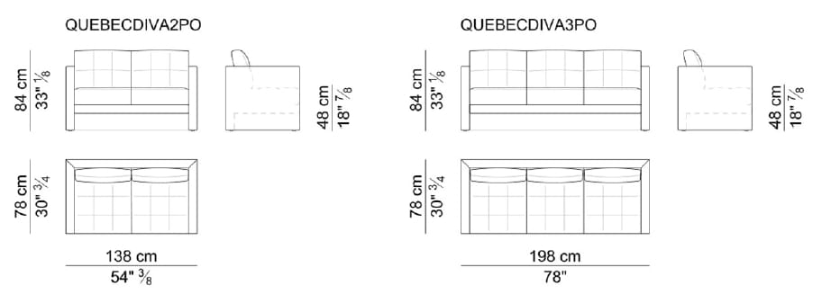 2-местный кожаный диван i 4 Mariani Квебек ARCH-00070807 - Вид №2