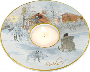 10545866 Goebel Подсвечник 9см "Бритта на санях" Ларс Стекло