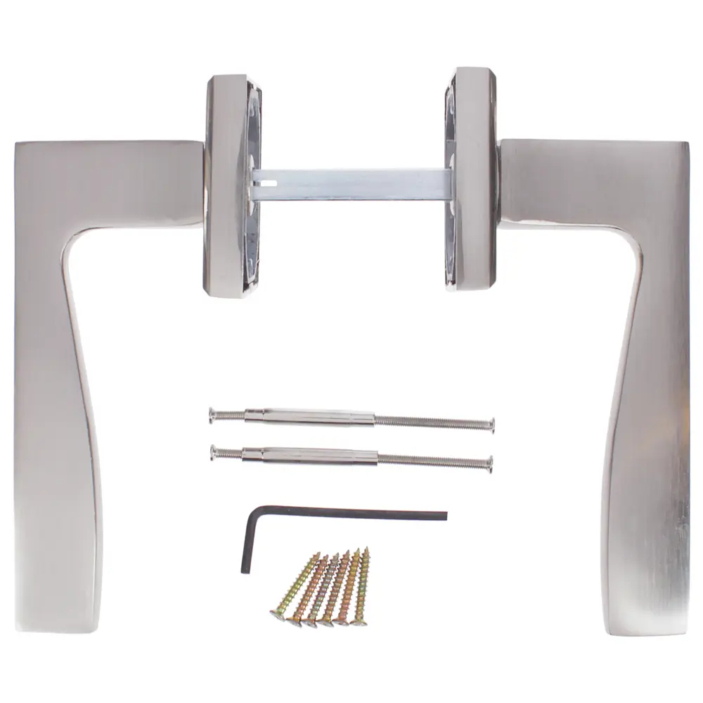 Дверная ручка на розетке Фабрика Замков A 201 SN в матовом никеле 18809844 STLM-0012933 - Вид №2