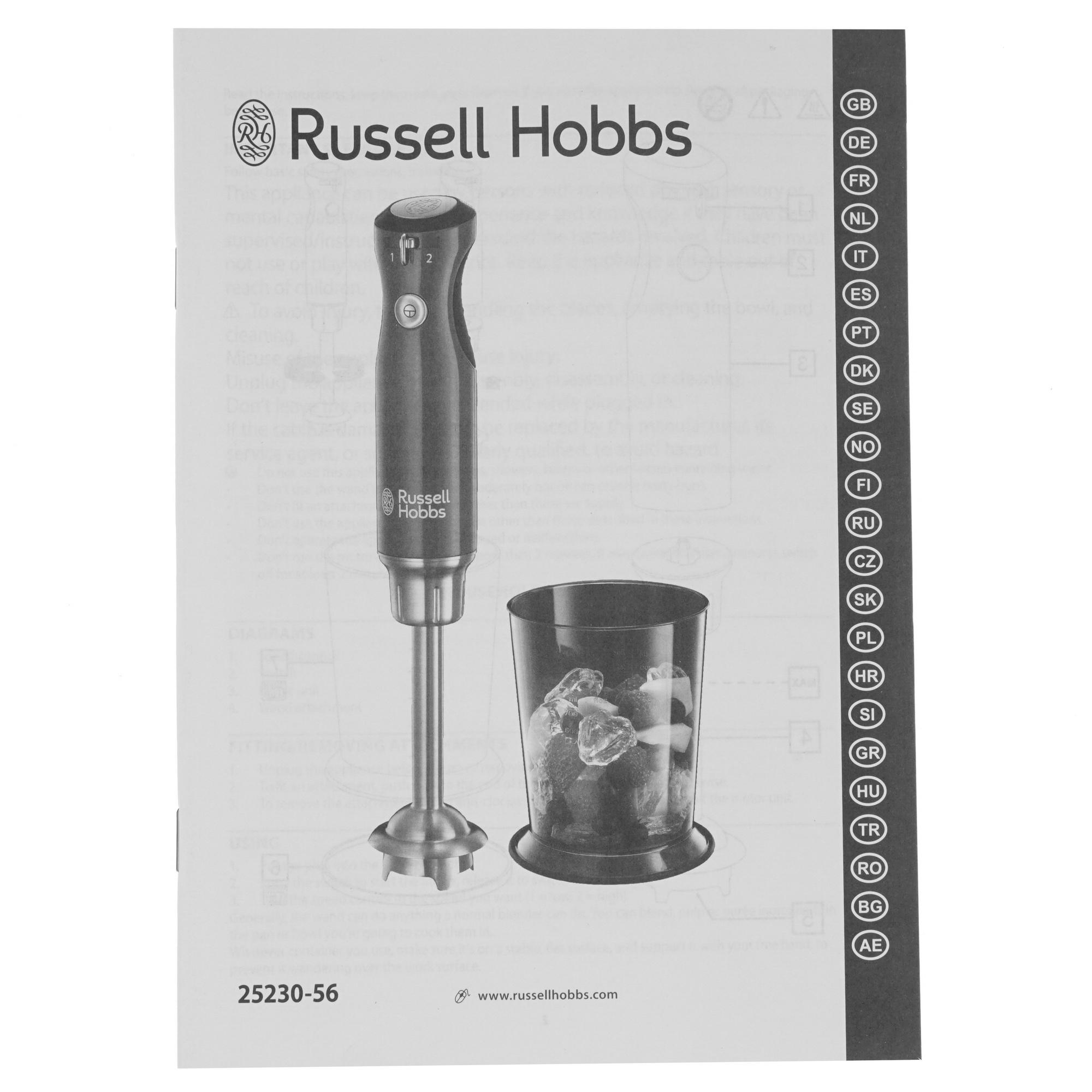 8141371 Блендер погружной Russell Hobbs Retro Hand Blender красный STDN-0078636 - Вид №7