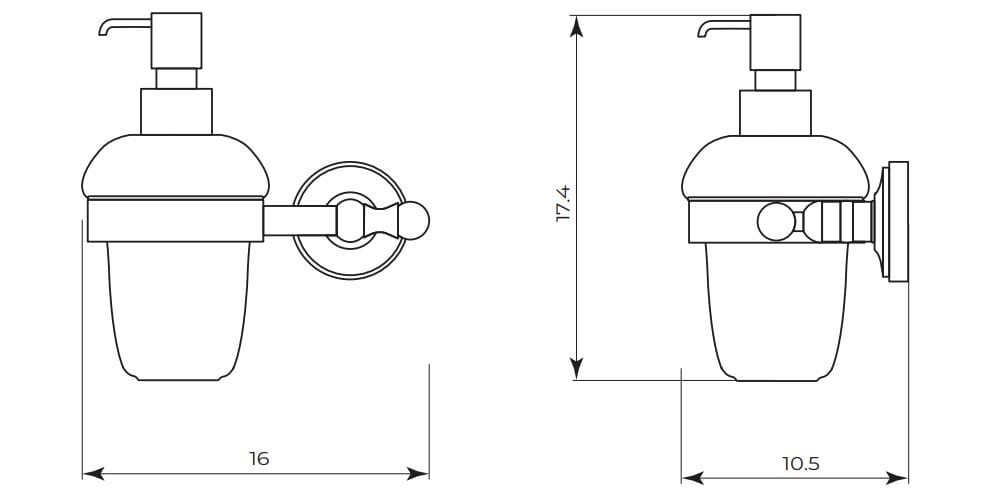 Керамический настенный дозатор мыла Gaia Mobili Complements ARCH-00029554 - Вид №2