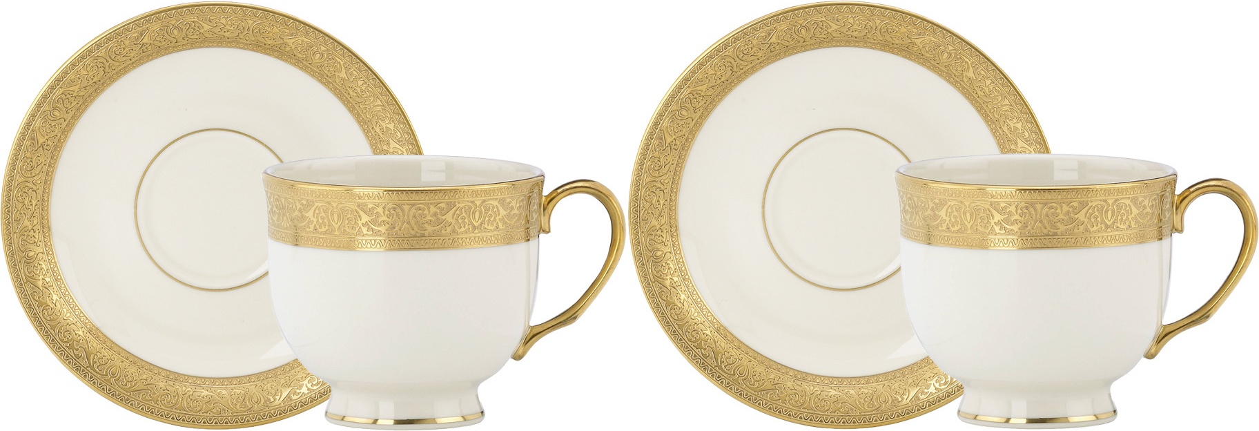 10668073 Lenox Набор из чашек чайных с блюдцами Lenox "Вестчестер" 200мл, 2шт Фарфор 