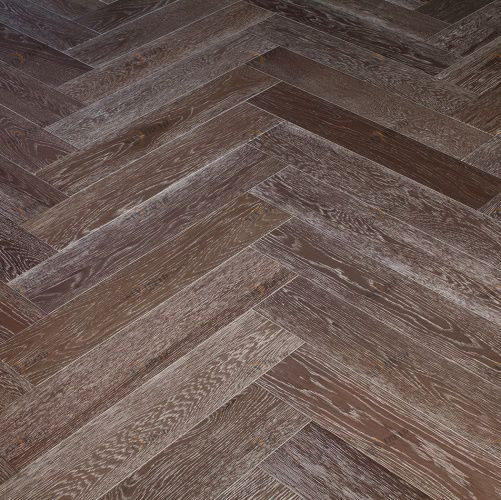 Паркет Ёлка Marco Ferutti Hermitage Грей Дуб Любая на выбор с брашью (Текстурированная) 610х122 мм 2600700113