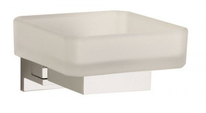 H2021/07CR Sanibano Cosmo, настенная стеклянная мыльница, цвет хром