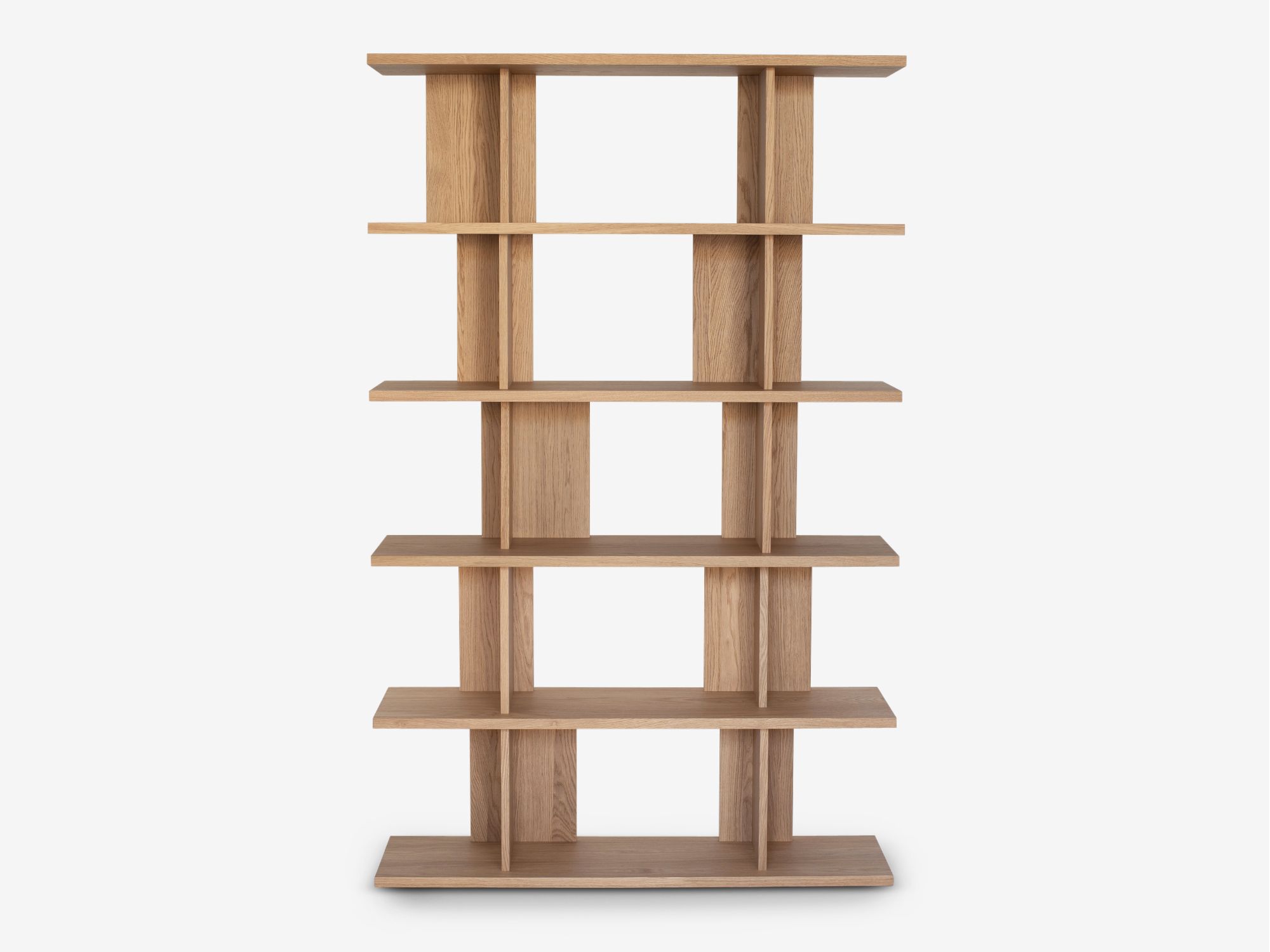 Двусторонняя самонесущая Книжная полка из дуба Case STRATA ARCH-00058794