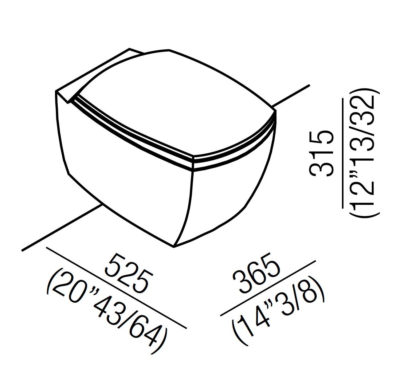 Керамический подвесной туалет Agape 750 ARCH-00085633 - Вид №3