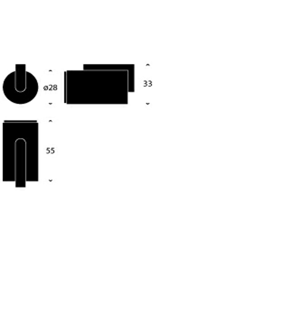 FROST Дверной упор 1, 55мм » полированный / черный Нержавеющая сталь Полированный O1931  - Вид №3