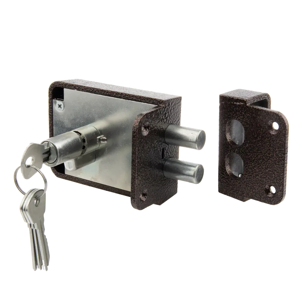 ЗЕНИТ ЗН1-3 — Накладной замок с двумя ригелями в медном исполнении 85302637 STLM-0061032 - Вид №1