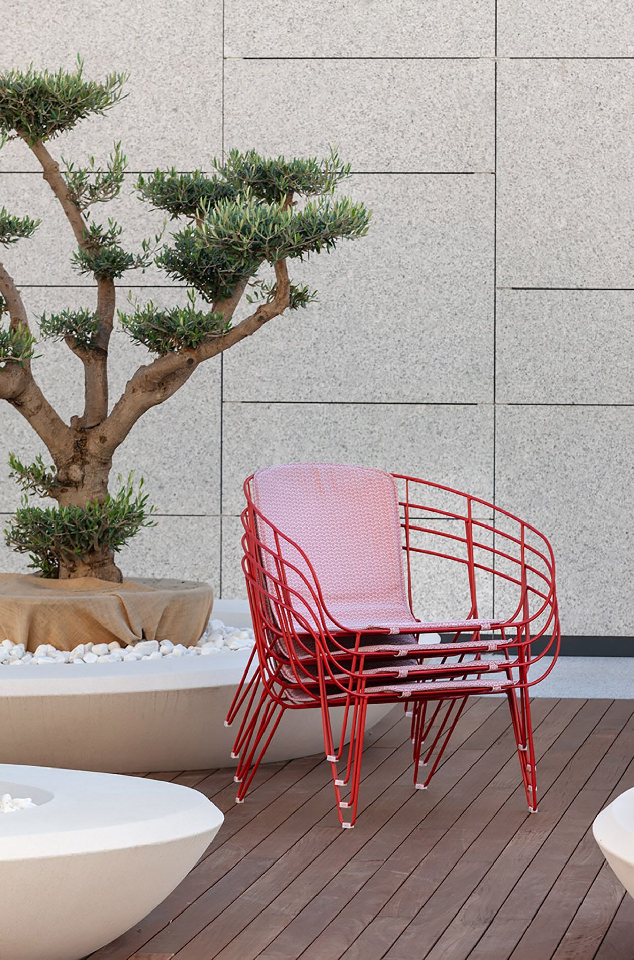 Стальной стул с порошковым покрытием с подлокотниками iSimar оливковое дерево ARCH-00063895 - Вид №1