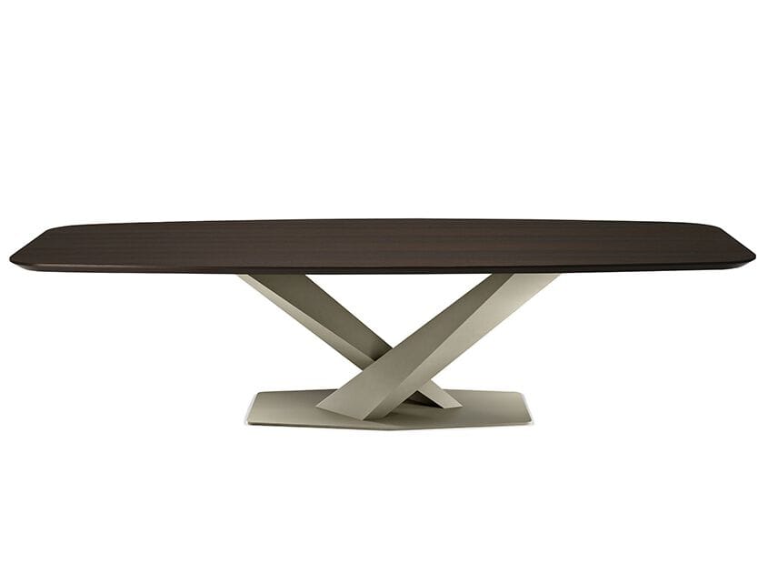 Стальной и деревянный стол Cattelan italia Stratos ARCH-00076688 - Вид №1