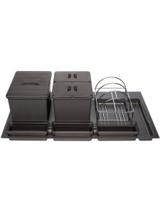 Система сортировки мусора Omega Duet 900/24/3 Anthracite NAVAKO