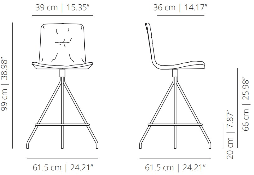 Viccarbe Табурет из ткани с подставкой для ног Klip sun-id-1478171 - Вид №3