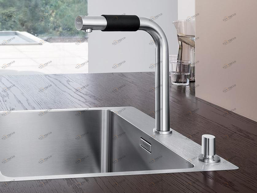 Смеситель для кухни на два отверстия из нержавеющей стали Blanco saga 1519446 Santreyd