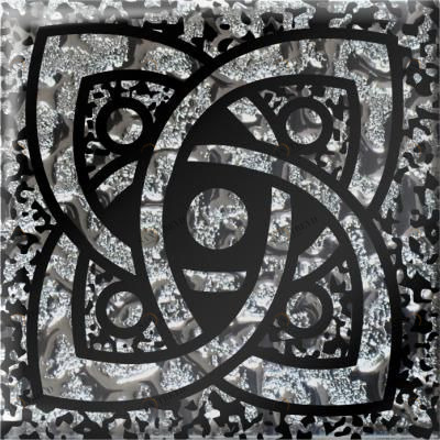 Напольная вставка Галактика платина 6,6х6,6 Роскошная мозаика sun-id-329500