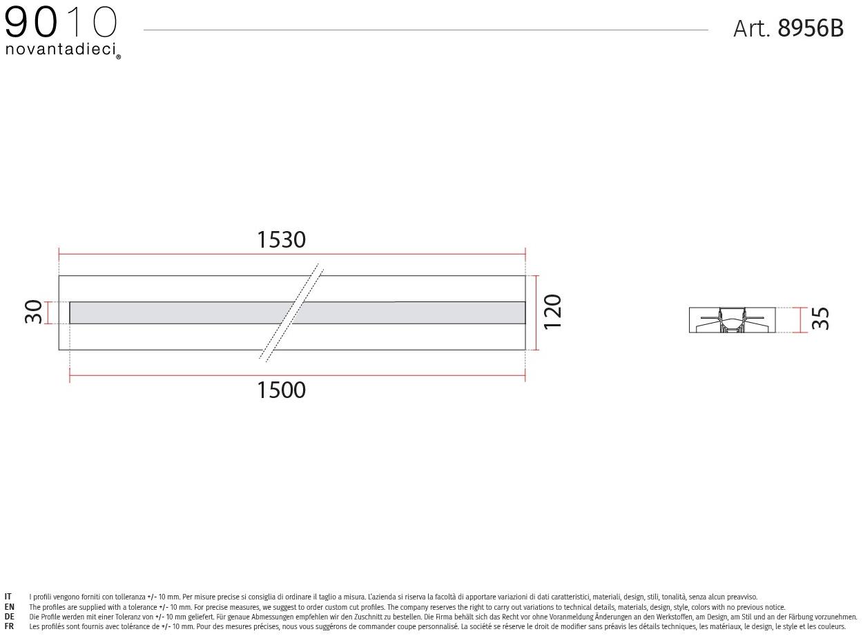 9010 novantadieci Модульный светодиодный потолочный светильник из cristaly®  8956a/b/c  - Вид №4