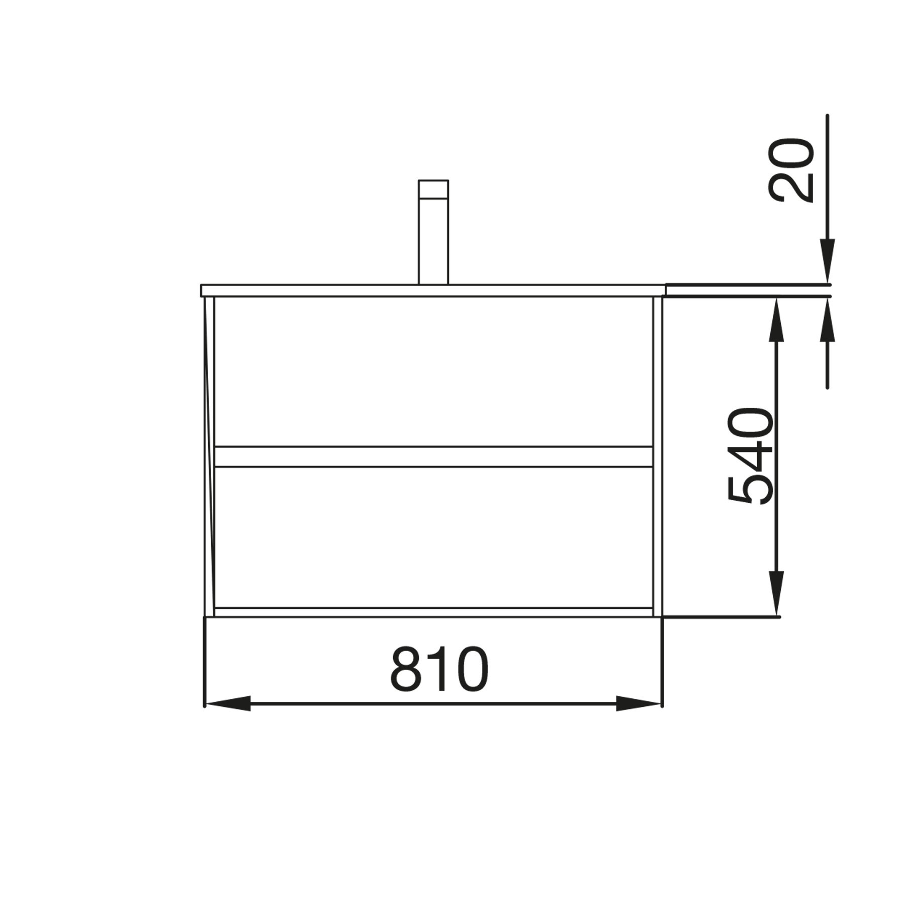85044 SALGAR Мебель для умывальника NOJA 800 WHITE GLOSS LACQUERED + Раковина Глянцевый белый - Вид №2