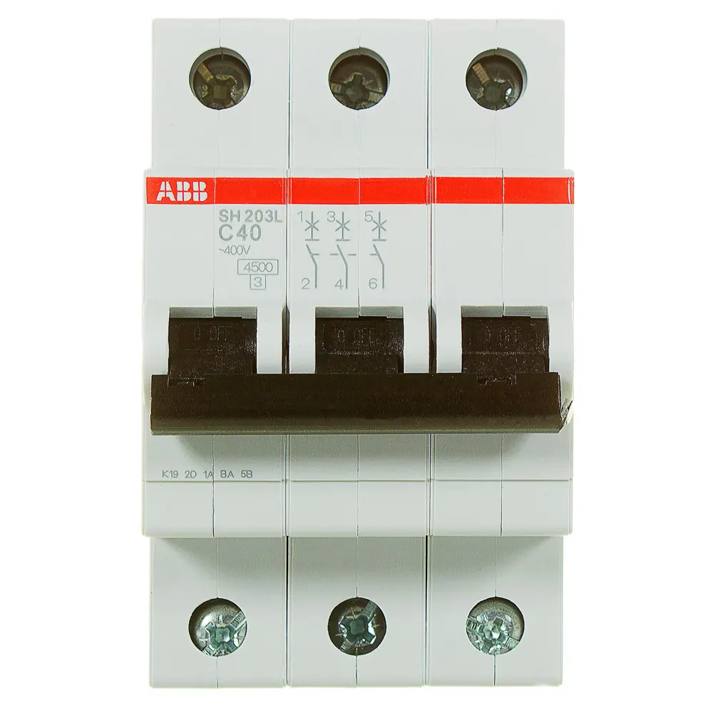Автоматический выключатель ABB SH203L 3P C40 А 4.5 кА 2CDS243001R0404 10061966 STLM-2072117  - Вид №1