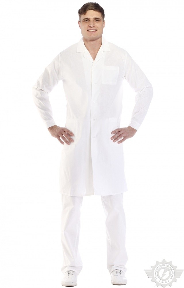 61726 Халат мужской белый  Медицинская одежда  размер 56-58/170-176 Спецодежда  - Вид №12