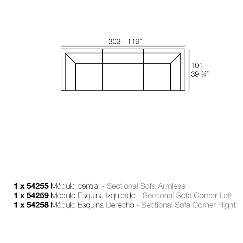 070398 Диван модульный угловой правый Vondom PIXEL - Вид №7