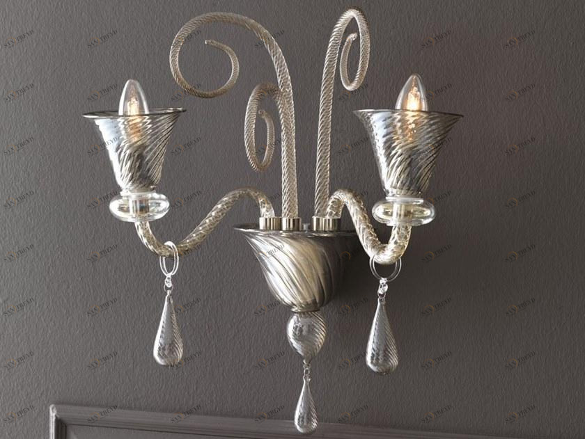 Cangini & Tucci Настенный светильник из дутого стекла с фиксированным кронштейном Anastasia Ap1151.2l