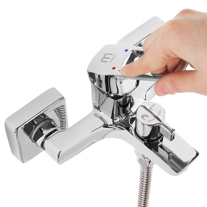 ATLSBC0M02 Смеситель для ванны с керамическим дивертором Milardo Atlantic - Вид №1