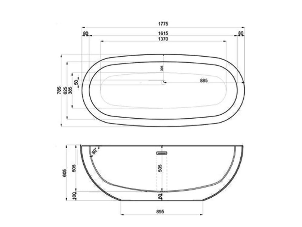 Овальная ванна в центре комнаты JEE-O ARCH-00019384 - Вид №3
