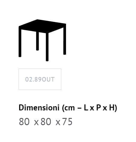 Стальной и хрустальный садовый стол Bontempi Casa DIESIS OUTDOOR ARCH-00083398 - Вид №3
