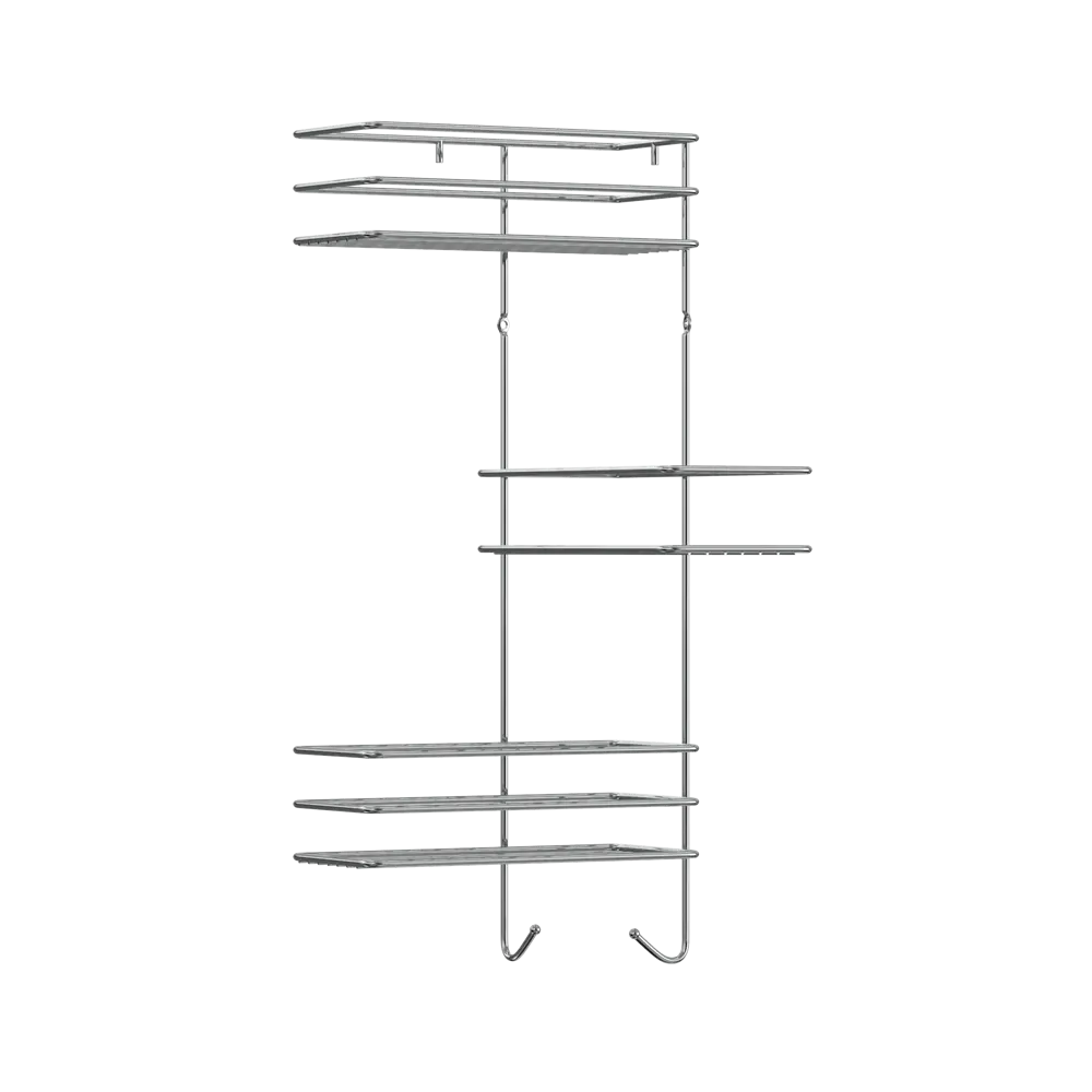 Полка настенная угловая тройная Lemer Soul 22.5x55x22.5 см металл цвет хром 83744060 STLM-2141678