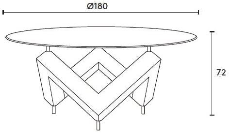 ALBEDO Круглый стол из дерева и стекла sun-id-1492839 - Вид №2