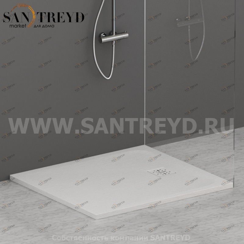 DR10090501 Душевой поддон 100х90 см цвет Белый бархат Globo DOCCIASMART Италия Ceramica Globo