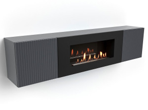 9101972 Биокамин с тумбой Firelight BFP-P1700L черный