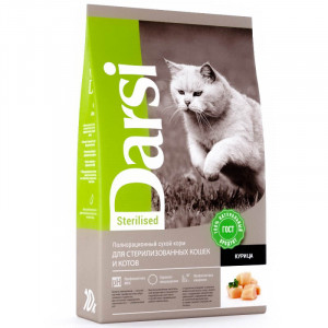 ПР0056603 Корм для кошек Sterilised для стерилизованных, курица сух. 10кг Darsi