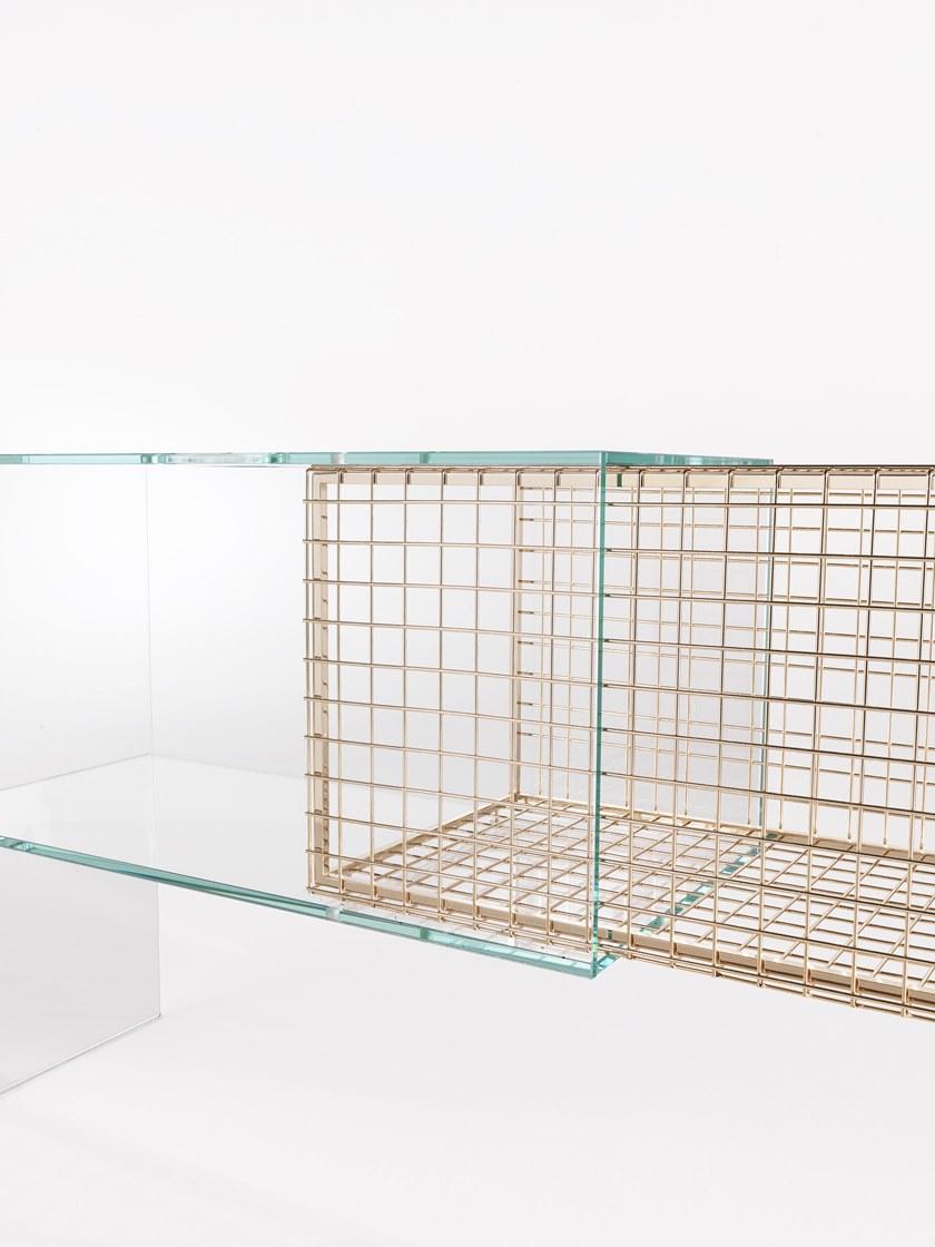 JCP UNIVERSE Прямоугольная консоль из стекла и металла sun-id-1381866 - Вид №3