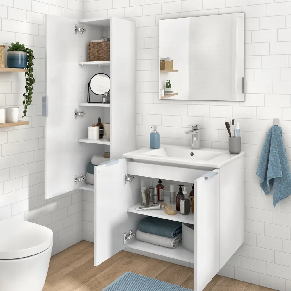 Пенал для ванной Sensea Essential 30x116x32 см цвет белый 82597799 STLM-2137027 Без серии - Вид №8