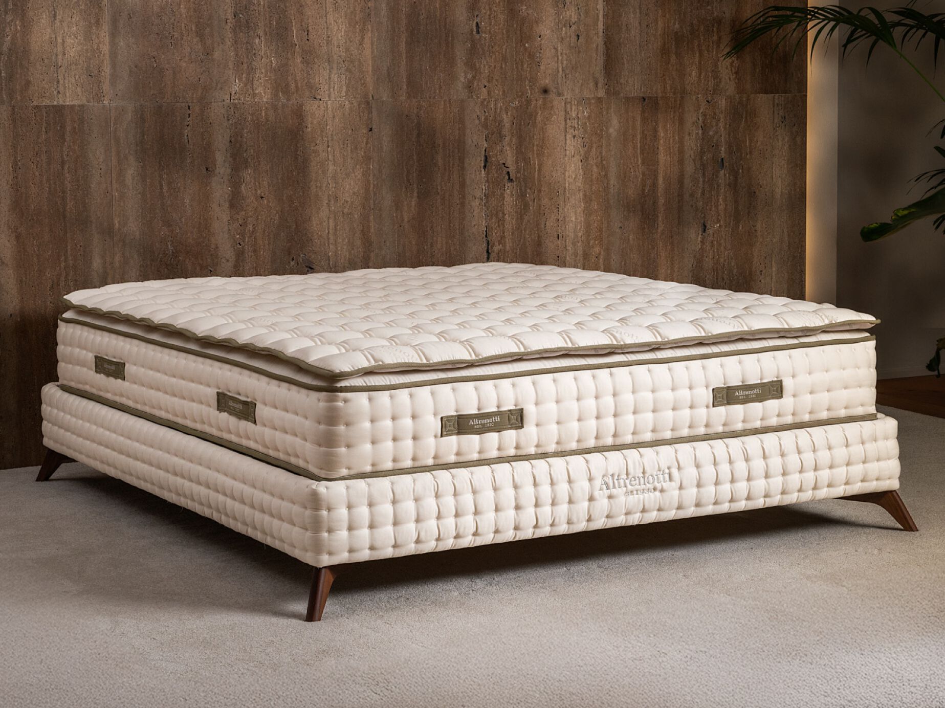 Дышащий карманный пружинный матрас Altrenotti Bi-Natural ARCH-00047078