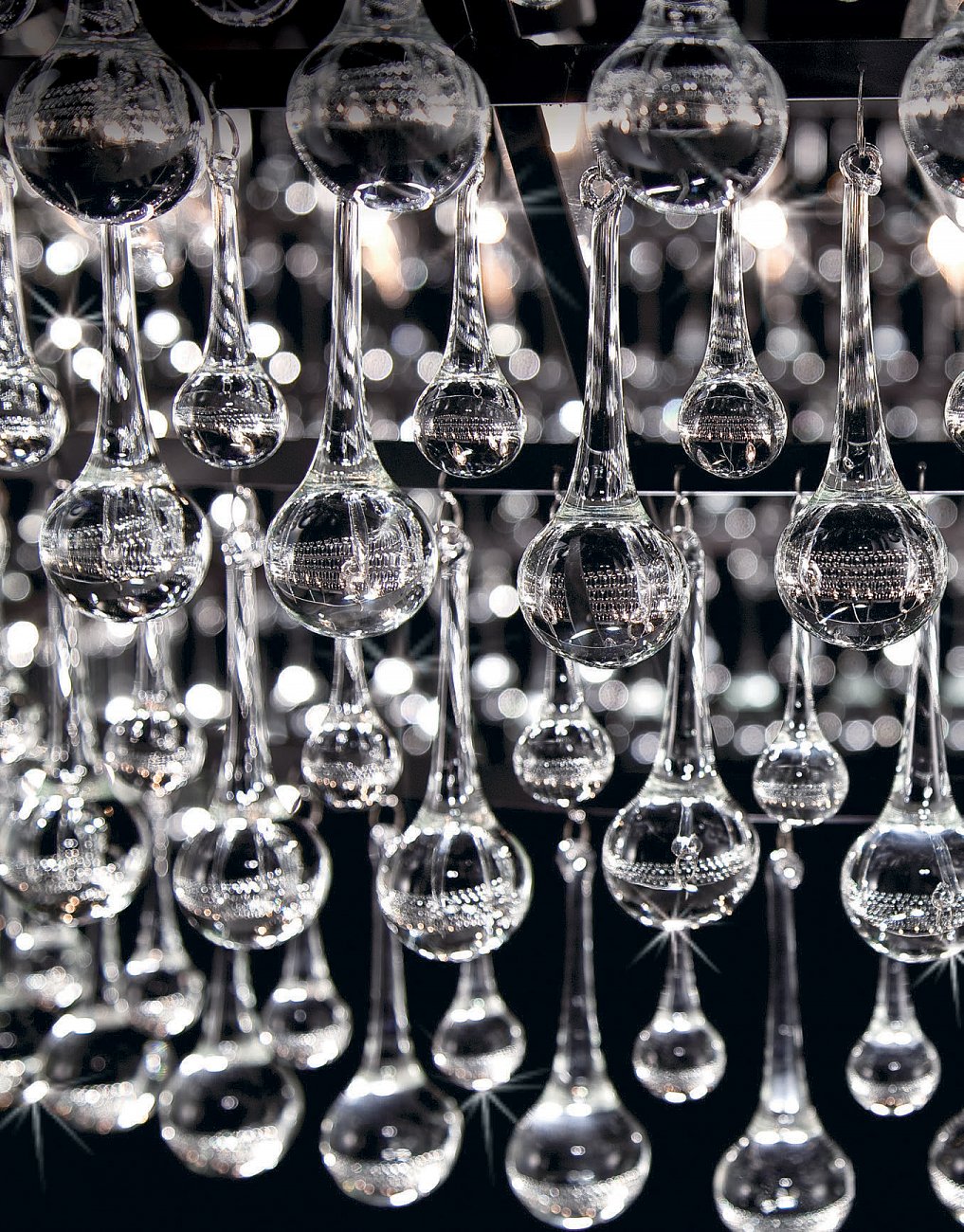 Люстра стеклянная 25х82 см черная Canto EF25690-8 DELIGHT COLLECTION ДИЗАЙНЕРСКИЕ 00-3883062 Прозрачный;черный  - Вид №2