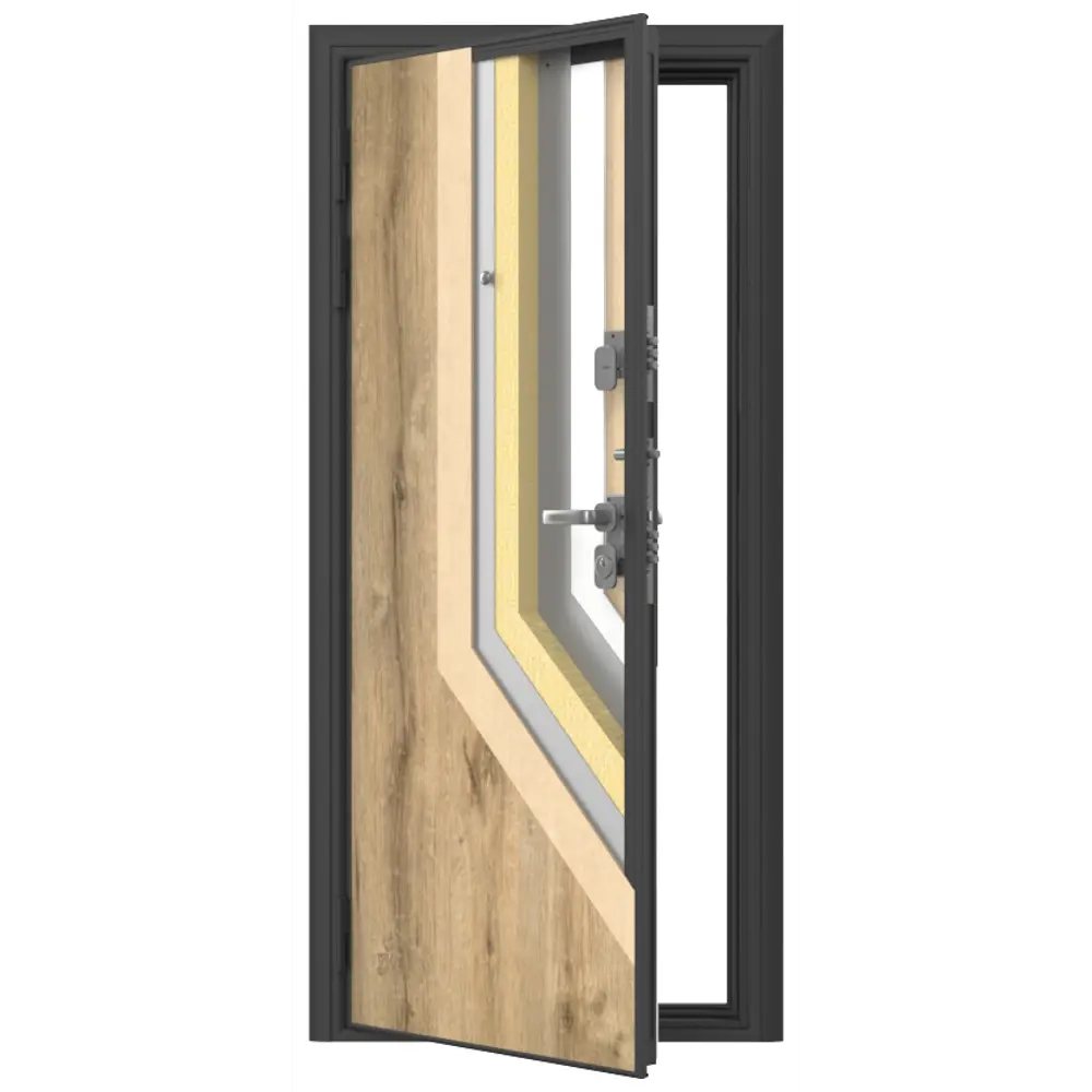 Дверь входная металлическая Премиум Плюс 99x205 см правая дуб галифакс DOORHAN STLM-2185973 - Вид №4