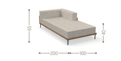 Тканевый модульный садовый диван Talenti CleoSoft-wood ARCH-00051032 - Вид №8