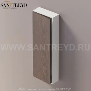 LIFT Модульный шкаф 120 см с левой дверью на доводчиках. Модули могут располагаться горизонтально и вертикально. Отделка: белая краска и коричневый дуб. AMOB054RULZSX